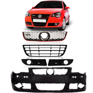 Kit Parachoque Completo Polo Gti 2007 2008 2009 2010 2011 Preto