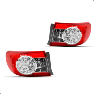 Par Lanterna Traseira Canto Corolla 2012 2013 Cristal Ambos Lados