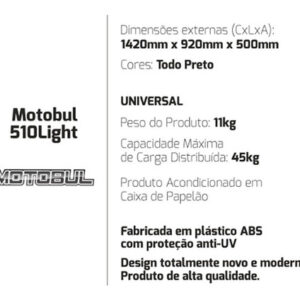 Kit Travessa Ecosport 2012 A 2016 + Bau Maleiro 510 Litros Preto