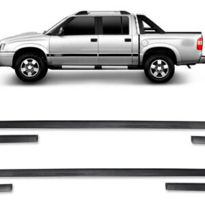 Jogo Friso Lateral Para S10 Cabine Dupla 2001 A 2011 6pcs