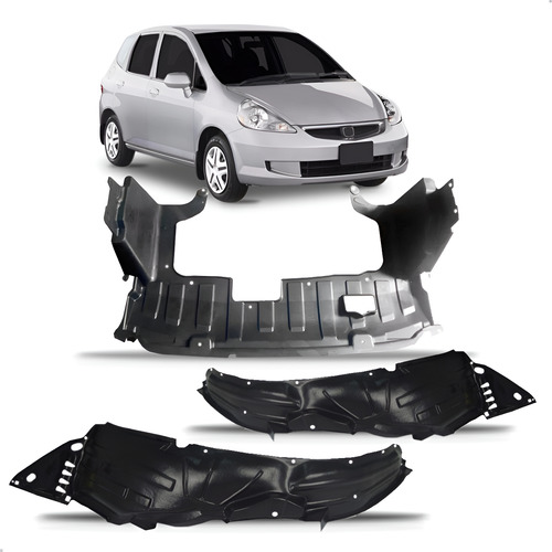 Kit Defletor Protetor Inferior Com Aparabarro Fit 2003 A 200