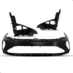Kit Parachoque Para Nivus 2020 2021 22 A 2024 Com Par Guias - Preto