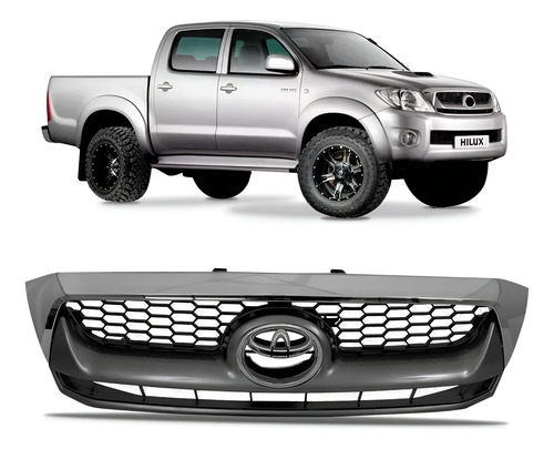 Grade Tela Para Hilux Srv 2009 A 2011 Cromado/cinza Escuro