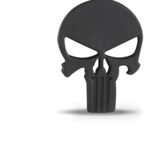 Emblema Caveira Justiceiro Pequeno Carro Preto
