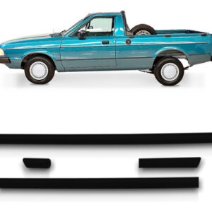 Borrachão Da Porta Friso Lateral Pampa 1995 A 1997 Preto