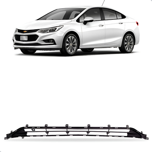 Tela Frontal Central Parachoque Dianteiro Cruze 2017 A 2019 Preto
