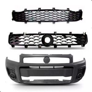Kit Parachoque E Grade Para Strada Working 2014 A 2019 Cinza Preto
