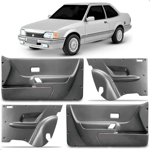 Par Forro Porta Dianteiro E Traseiro 2 Portas Apollo 90 A 92 Cinza