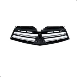 Grade Superior L200 Triton 2012 A 2016 Cinza Frisos Cromados Preto