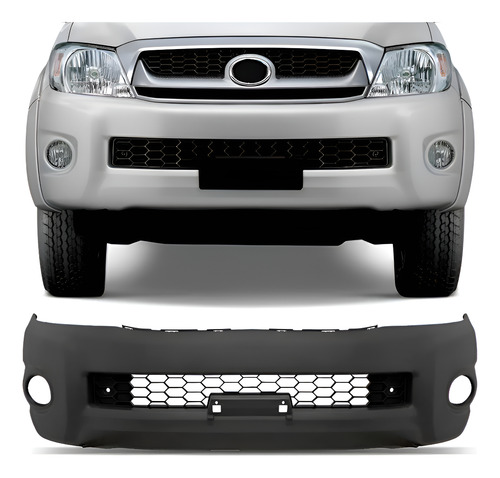 Parachoque Dianteiro Hilux Srv 20092011 C/furo 1a Linha  Cinza-escuro