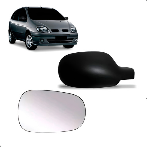 Kit Capa E Lente De Retrovisor Scenic 2001 A 2011 Direita Direito