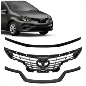 Kit Grade Para Etios 2021 20 19 18 2017 Preta Black 1a Linha Preto