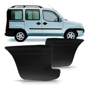 Par Ponteira Parachoque Traseiro Doblô 01 02 03 04 05 A 09 Preto