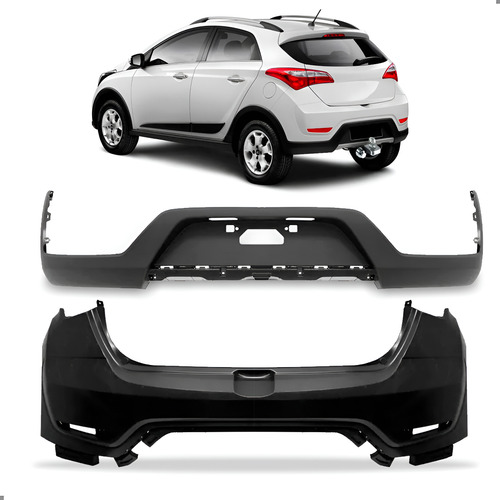 Kit Parachoque Traseiro Hb20x 2012 A 2015 Com Spoiler