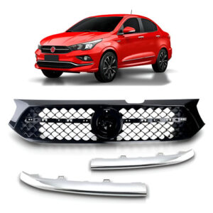 Grade Inferior Cronos Radiador Com Friso Cromado 2018 A 2021 Plástico