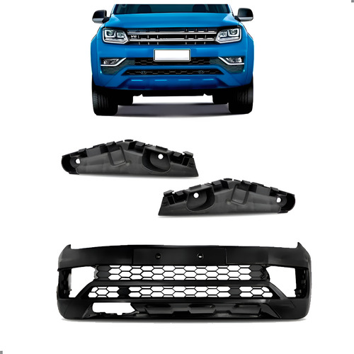 Parachoque Para Amarok Dianteiro 2017 A 2024 Guias 1a Linha  Preto