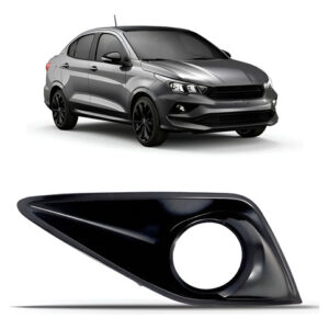 Moldura  Aro Farol De Milha Cronos 17/22 - Preta C/ Milha Le Preto Esquerdo