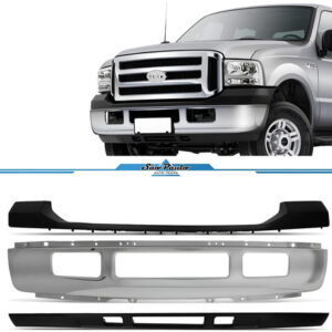 Parachoque Dianteiro F250 2007 A 2012 Cromado + Spoilers Prateado