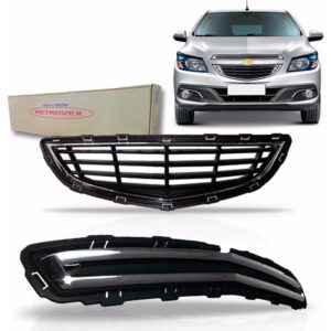 Kit 02 Grade Onix E Prisma 2013 2014 2015 2016 Sup+ Inferior Preto