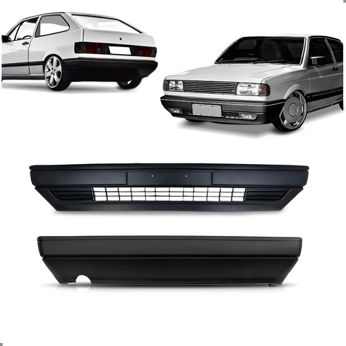 Par Parachoque Para Gol Quadrado 1987 A 1994 Preto Preto