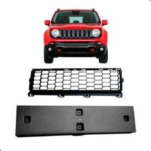 Kit Suporte Placa Com Grade Para Renegade 2015 2016 A 2021 Para Pintar
