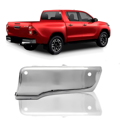 Ponteira Parachoque Traseiro Para Hilux 2016 A 2025 C/furo Direto/passgeiro