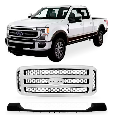 Kit Grade E Acabamento Parachoque Para Ford F250 2006 A 2019