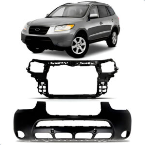 Kit Envolvente E Painel Frontal Santa Fé 2007 2008 2009 Novo Preto