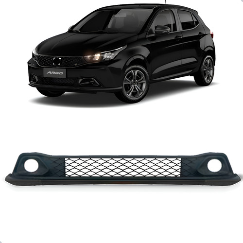 Grade Do Parachoque Para Argo 23/24 Preta Com Furo Para Aux Preto