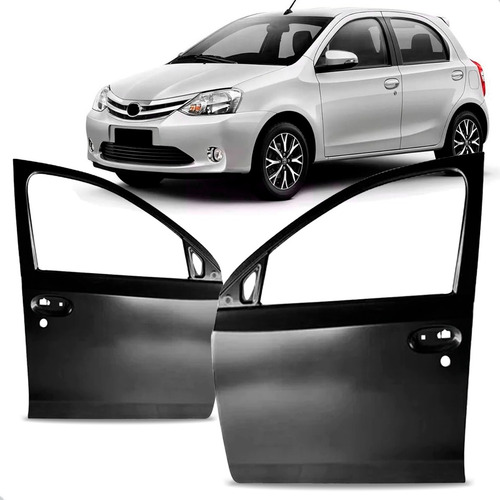 Par Porta Dianteira Etios 2012 A 2021 Hatch E Sedan Preto