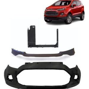 Kit Parachoque Ecosport 2013 A 2017 Preto (3 Peças) Preto