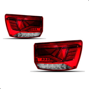 Par Lanterna Traseira Canto Para Taos 2021 A 2024 Full Led Ambos Lados Vermelho
