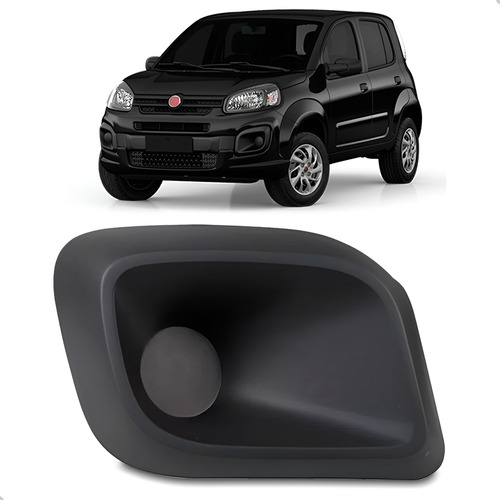 Moldura Farol  Milha Uno 2017 2018 2019 2020 Sem Furo Le Preto