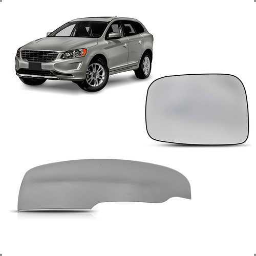 Kit Capa E Lente Retrovisor Volvo Xc60 2014 A 2017 Esquerdo Esquerdo