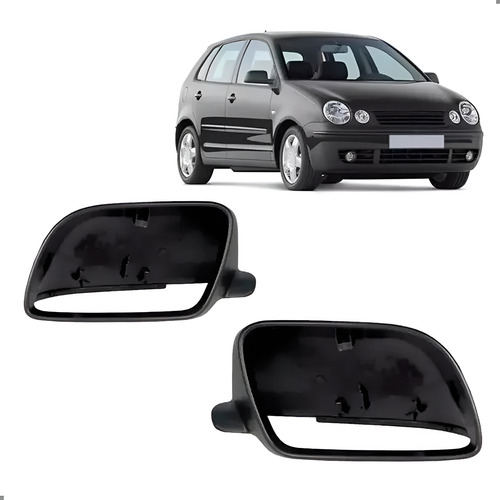 Par Capa Retrovisor Para Polo 2003 2004 A 2011 Texturizado Ambos Lados