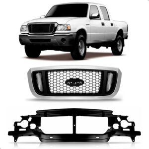Kit Grade E Painel Mini Frente Ranger 2005 A 2009 Cromada