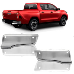 Par Ponteira Parachoque Traseiro Para Hilux 16 A 2025 C/furo