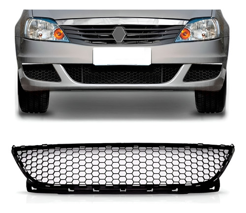 Grade Central Parachoque Logan 2010 11 A 2013 2014 1a Linha Preto