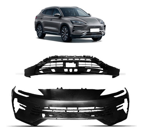 Kit Parachoque Dianteiro E Spoiler Byd Song Plus 2025 2026 Preto