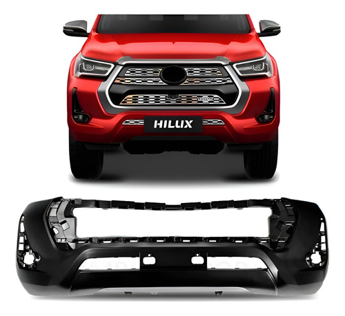 Envolvente Dianteiro Hilux Pickup 2020 2021 2022 Novo Preto