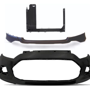 Kit Parachoque Ecosport 2013 A 2017 Preto (3 Peças) Preto