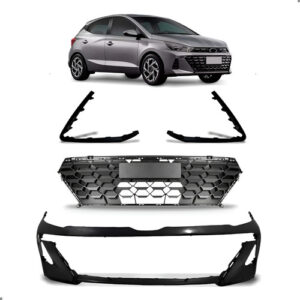 Kit Parachoque Para Hb20 2023 A 2026 Com Grade E Par Moldura Preto