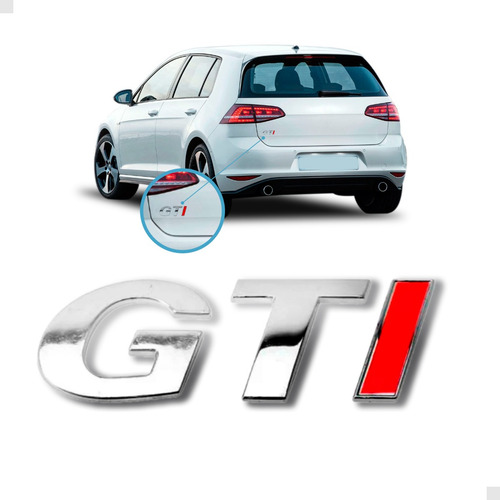 Emblema Gti Injetavel Golf  Inclinado