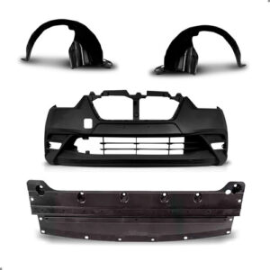 Kit Parachoque Defletor Parabarro Para Kicks 2017 A 2022 Preto