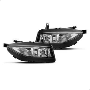 Kit Jetta 2019 A 2022 Parachoque + Grade Cromo E Par Milha Preto