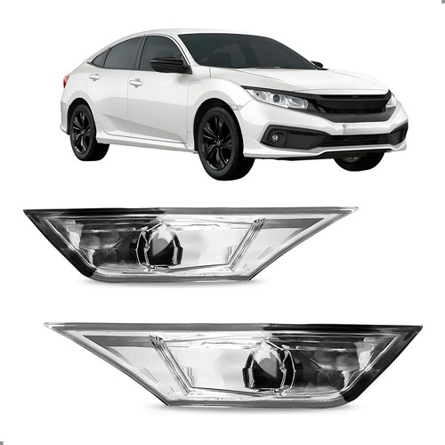 Par Lanterna Pisca Lateral Para Civic 2017 A 2021 Cristal Ambos Os Lados