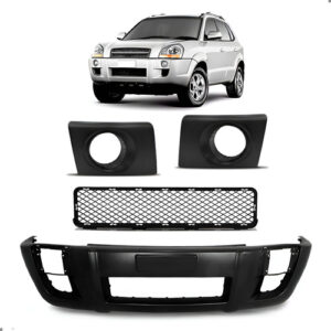 Kit Parachoque Dianteiro Para Tucson 2005 A 2015 Preto