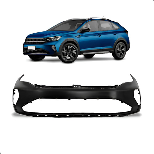 Parachoque Dianteiro Para Nivus 2019 A 2024 S/furo 1a Linha Preto
