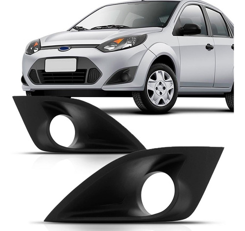 Par Moldura Parachoque Com Furo Milha Fiesta 11 2012 Oferta