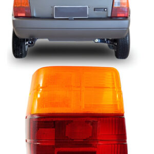 Lente Lanterna Traseira Uno 1984 A 2004 S/ré Ambar/rubi Le